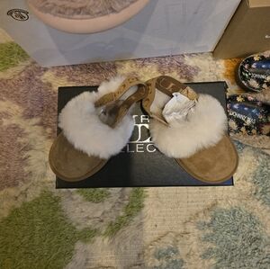 Australia Luxe Collective Sheepskin Slingback Kids Mule Size K8 Retail $165